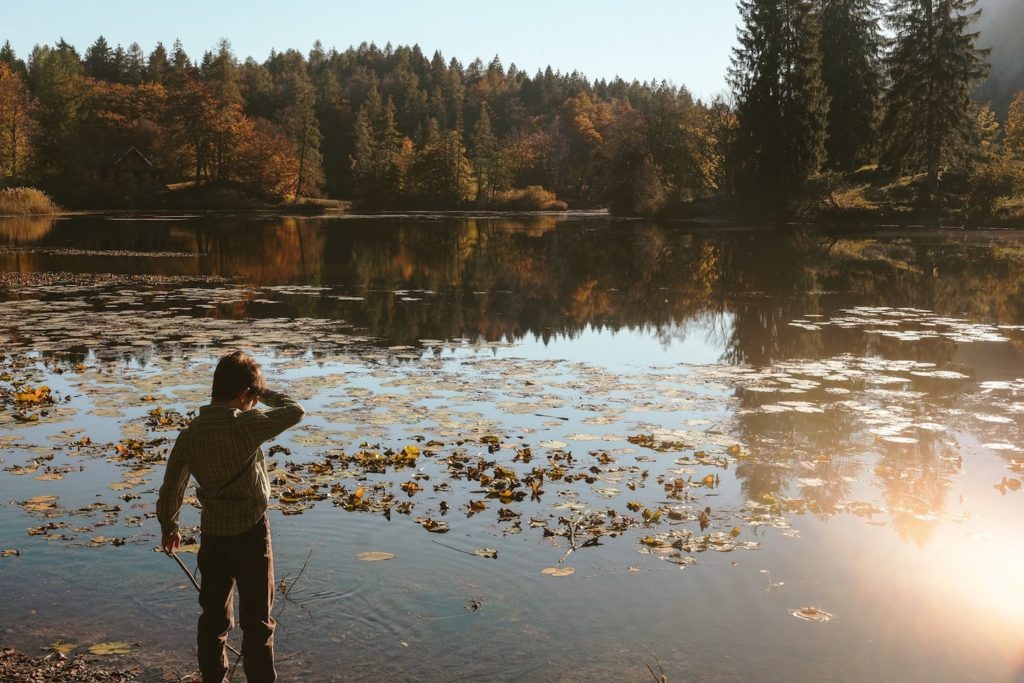 Boy fishing