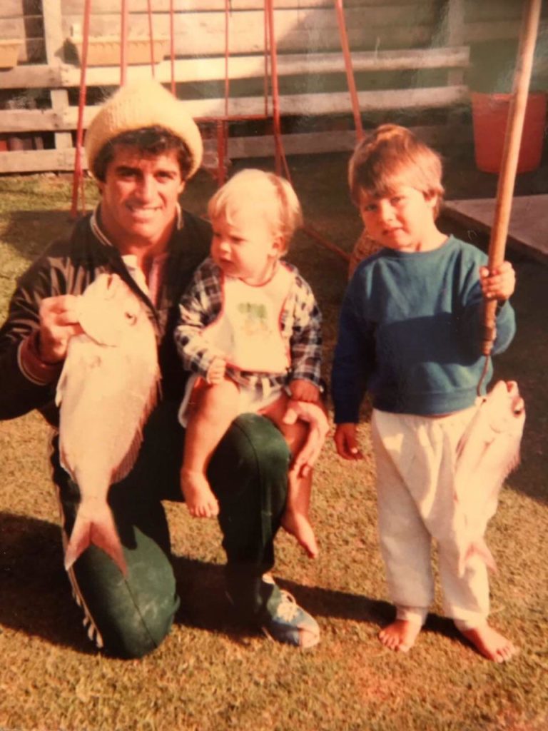 Old photo of dad fishing
